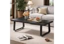 mukuhi Couchtisch Schwarz Industrial Holz Metall Sofatisch Wohnzimmer Tisch Bild 4