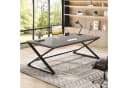mukuhi Schreibtisch 140x60 cm Metallgestell Grau Holzoptik Bild 1