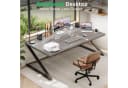 mukuhi Schreibtisch 140x60 cm Metallgestell Grau Holzoptik Bild 5