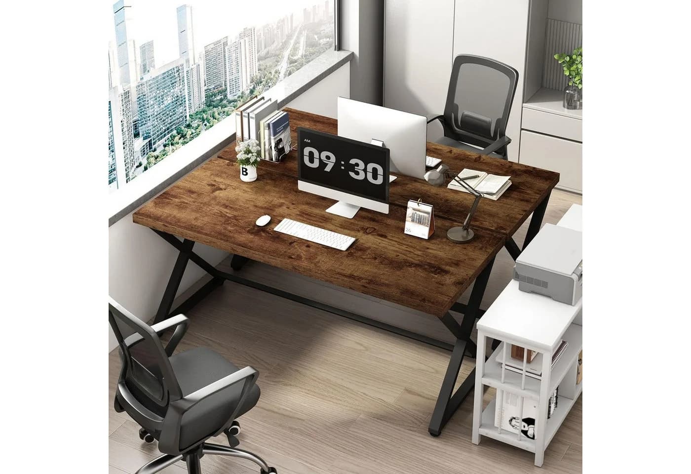 mukuhi Schreibtisch 180x80 cm mit Metallgestell Modern - Bild 5