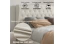 FUROKOY Stauraumbett Beige Samt mit Lattenrost Bild 3