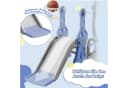 FUROKOY 4-in-1 Kinderrutsche mit Schaukel und Klettergerüst Blau Bild 4