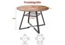 FUROKOY Esstisch Rund 120 cm Holz für 4-6 Personen Bild 3