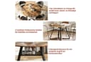 FUROKOY Esstisch Rund 120 cm Holz für 4-6 Personen Bild 5