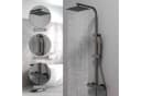 duschspa Duschsystem 20x20cm eckig Regendusche Chrom/Schwarz Bild 2