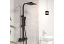Aica Sanitär Duschsystem mit Thermostat Regendusche Schwarz Bild 1