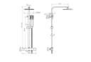 duschspa Duschsystem mit Thermostat und quadratischer Kopfbrause Bild 4