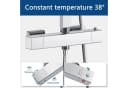 Aica Sanitär Thermostat-Duschset 38°C mit Regendusche & Handbrause Edelstahl Bild 3