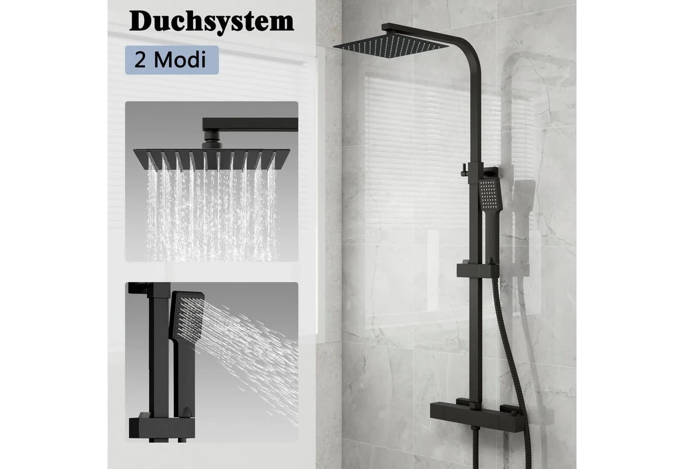Duschsystem aus SS304 Edelstahl mit quadratischem Design - Bild 4
