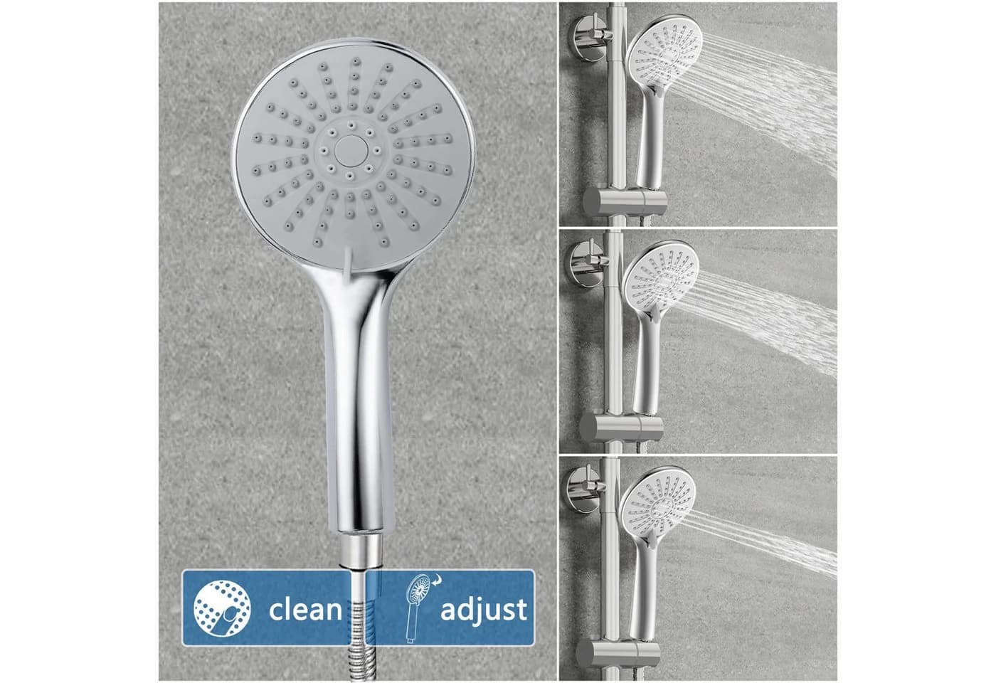 Aica Sanitär Duschsystem mit Thermostat & Regendusche Edelstahl - Bild 5