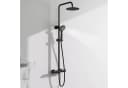 Aica Sanitär Duschsystem Thermostat mit Regendusche und Handbrause Schwarz Bild 1