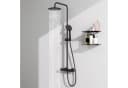 Aica Sanitär Duschsystem Thermostat mit Regendusche und Handbrause Schwarz Bild 2