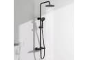 Aica Sanitär Duschsystem Thermostat mit Regendusche und Handbrause Schwarz Bild 3