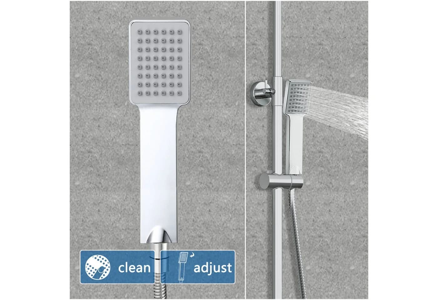 Aica Sanitär Duschsystem mit Thermostat & Regendusche - Bild 4