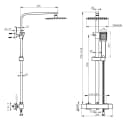 Duschspa Duschsystem Edelstahl Duschstange Set Messing Wasserhahn Duschset Thermostat Bild 1