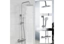duschspa Duschsystem Regendusche mit Thermostat Edelstahl 8 Zoll Regenduschkopf, 2 Strahlarten, 3 Strahlarten Handbrause Bild 2