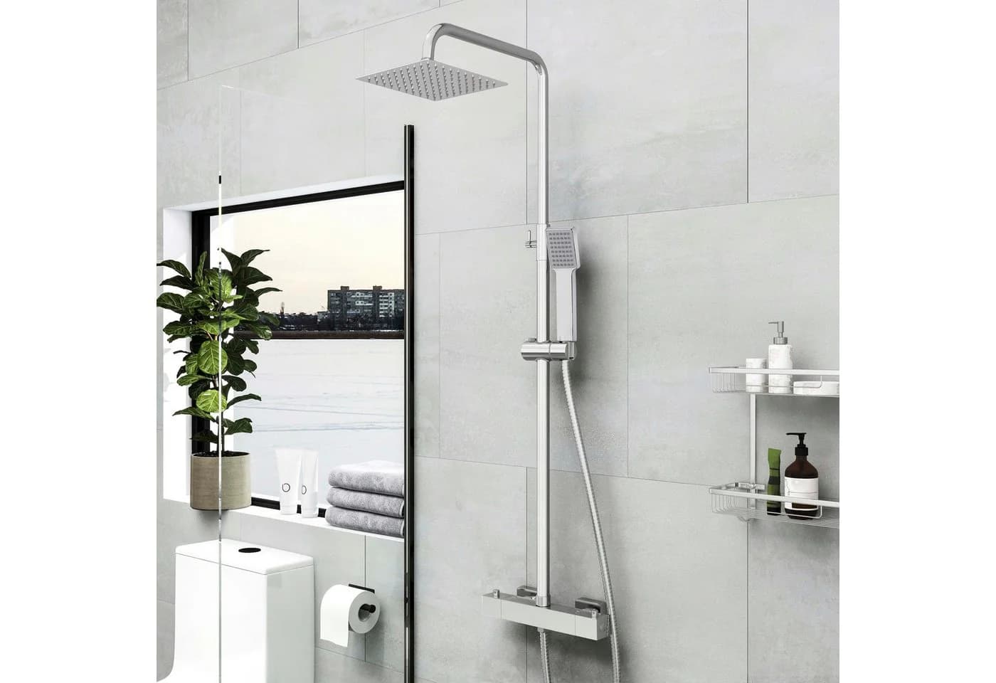 duschspa Duschsystem mit Thermostat Edelstahl Chrom - Bild 2