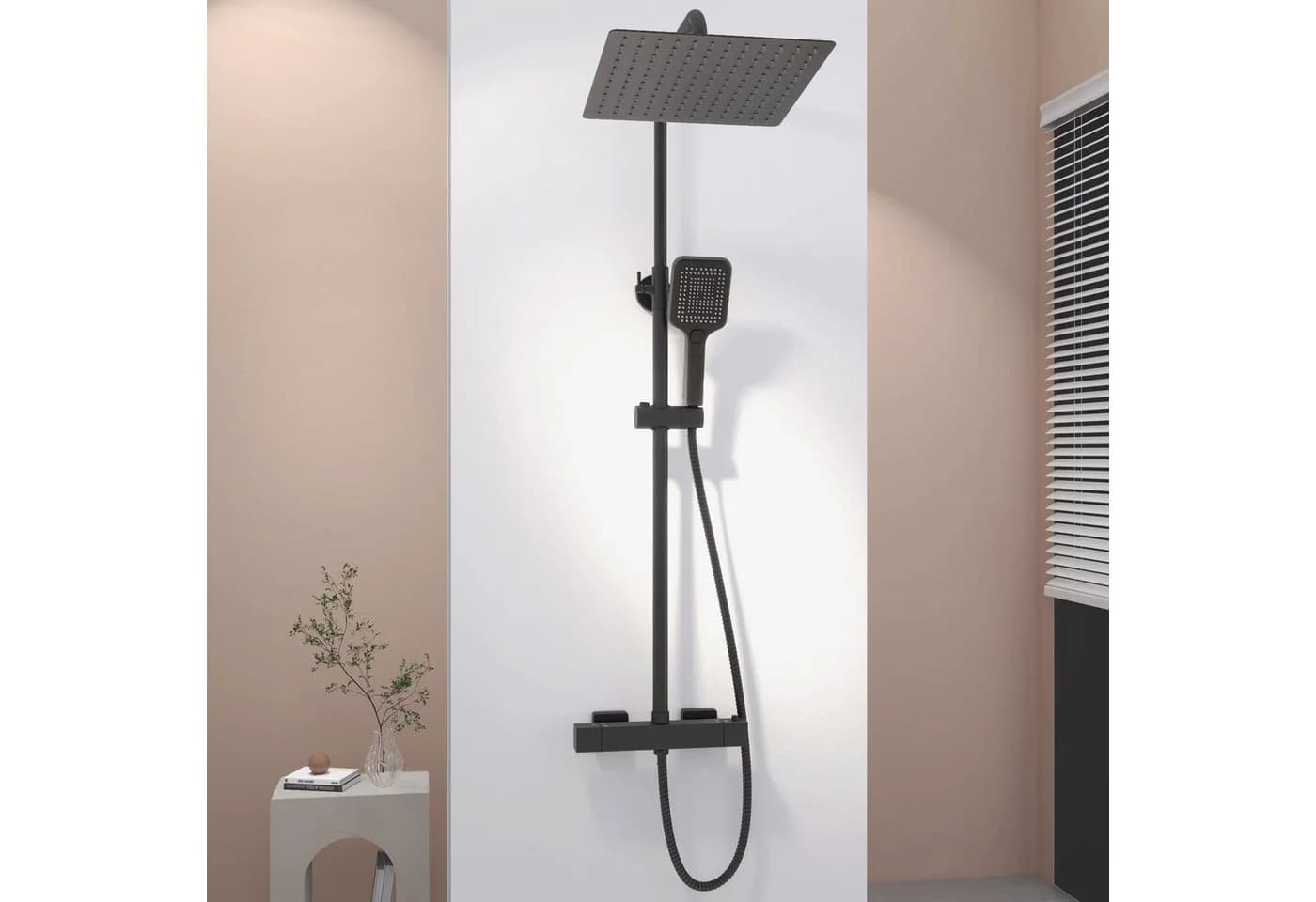 duschspa Duschsystem mit Thermostat 38°C & Regendusche 30x30cm - Bild 2