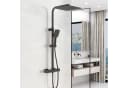 duschspa Duschsystem mit Thermostat & 30cm Regendusche Schwarz Bild 2
