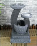 Wehmann Solarbrunnen Cascade Grau mit LED-Beleuchtung Bild 2