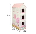 Dreistöckiges Holzpuppenhaus für Kinder Bild 5