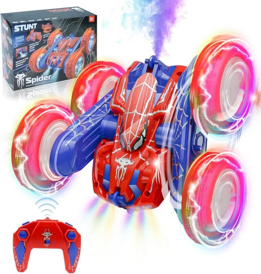 RC-Auto mit Stunt-Fähigkeiten, LED-Lichtern und Sprühnebel - Bild 2