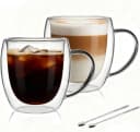 LIBWYS Doppelwandige Thermotasse Glas mit Griff 2x250ml 4-tlg. Bild 2