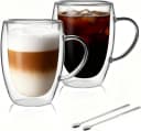 LIBWYS Doppelwandige Thermotasse Glas 350ml 4-tlg. mit Griff Bild 2