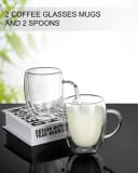 LIBWYS Doppelwandige Thermotasse Glas 350ml 4-tlg. mit Griff Bild 4
