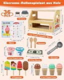 LaCute Spielküche Holz Eisdiele 36-tlg. Spielset Bild 1