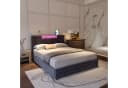 Furnishings Home LED Polsterbett Doppelbett 160x200 cm Grau Bild 2