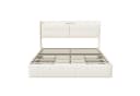 Furnishings Home Polsterbett 160x200 cm Beige mit Stauraum & USB Bild 1