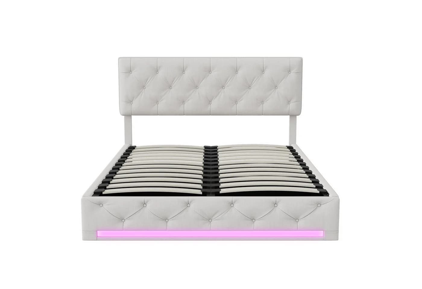 Furnishings Home Polsterbett mit LED-Beleuchtung und Stauraum