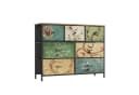 Furnishings Home Schubkastenkommode Retro Stil Blumenstoff Bild 1