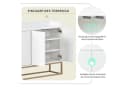 Furnishings Home Sideboard Modern Weiss 120 cm Bild 5