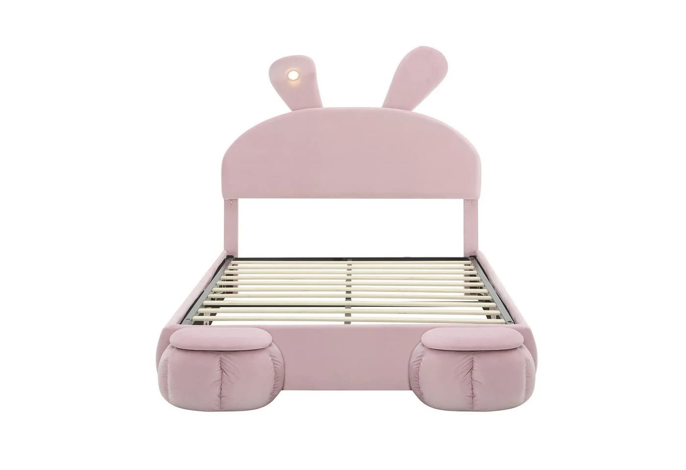Furnishings Home Polsterbett mit LED und Stauraum Rosa