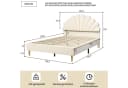 Furnishings Home Polsterbett Samt Beige 140x200 cm Bild 3