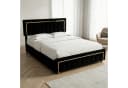 PXloue Polsterbett Stauraumbett Doppelbett Hochklappbares Bett 160x200 cm Samtbezug Bild 4