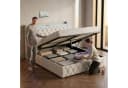 PXloue Funktionsbett Polsterbett Beige Hydraulisch mit LED Bild 3