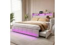 PXloue Funktionsbett Polsterbett Doppelbett mit USB und Stauraum Bild 1