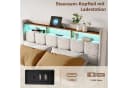 PXloue Funktionsbett Polsterbett Doppelbett mit USB und Stauraum Bild 5