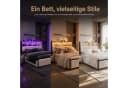 PXloue Polsterbett mit LED, Stauraum & Lattenrost Bild 1