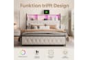 PXloue Polsterbett mit LED, Stauraum & Lattenrost Bild 3