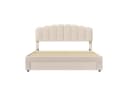PXloue Polsterbett Doppelbett Stauraumbett Beige Bild 1