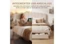 PXloue Polsterbett Doppelbett Stauraumbett Beige Bild 3