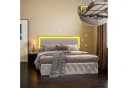 Gdood Polsterbett Stauraumbett Doppelbett LED Samt Beige Bild 2