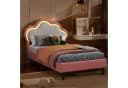 Furnishings Home Jugendbett Wolkenbett LED-Licht Kunstleder 90x200 cm Bild 4