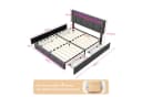 Furnishings Home Polsterbett Doppelbett LED Beleuchtung Grau 140x200 cm Bild 3