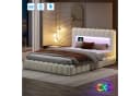Furnishings Home Polsterbett mit LED, USB & Bettkasten Bild 2
