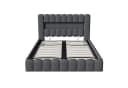 Furnishings Home Polsterbett mit LED, USB & Bettkasten Grau Bild 4